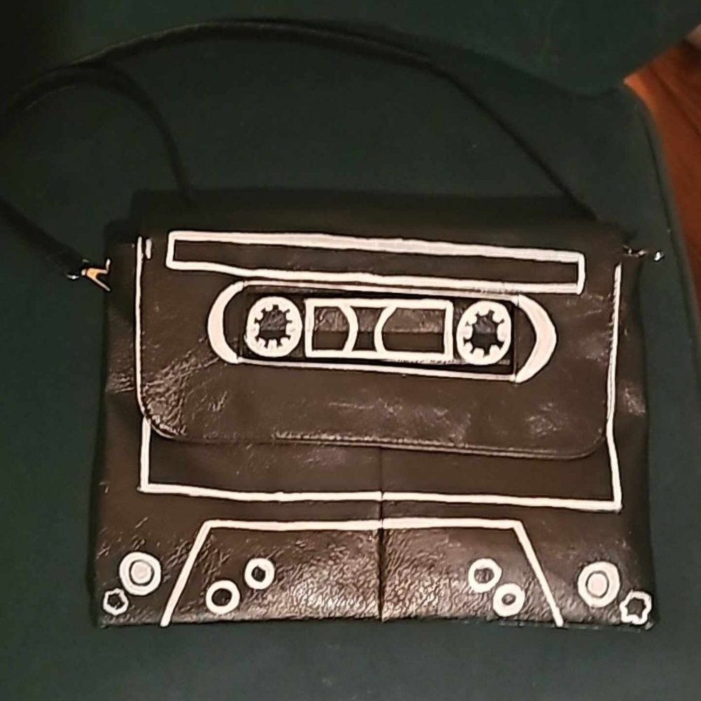 Hand-painted Faux Leather handbag